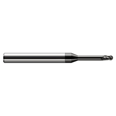 Harvey Tool Miniature End Mill - Ball - Long Reach, Stub Flute 0.0600" Cutter DIA x 0.0900" Length of Cut 868262-C4